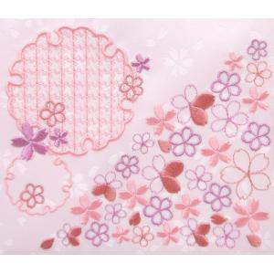 【雪輪桜 吊るし飾り】 名前旗 特中サイズ 薄...の詳細画像2
