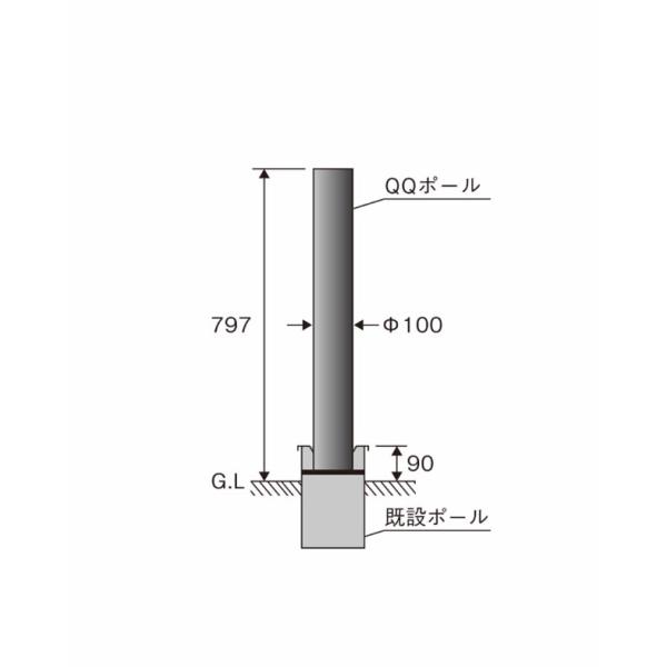 【法人様限定】パナソニック　NYT2110 リニューアル用 QQポール ローポール用 高さ1000m...