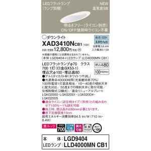 法人様限定】パナソニック XAD3100N CS1 LEDダウンライト 埋込穴φ100