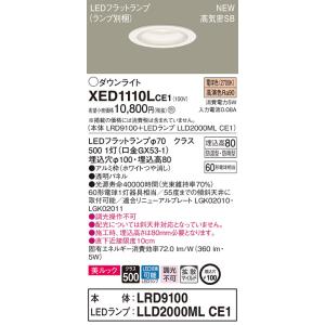 法人様限定】パナソニック XAD1200LCE1 LEDダウンライト 埋込穴φ125 浅