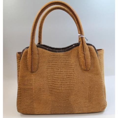 ラム バッグ 本革 ハンドバッグ ソフト COLOMER MODE社製 ブラウン