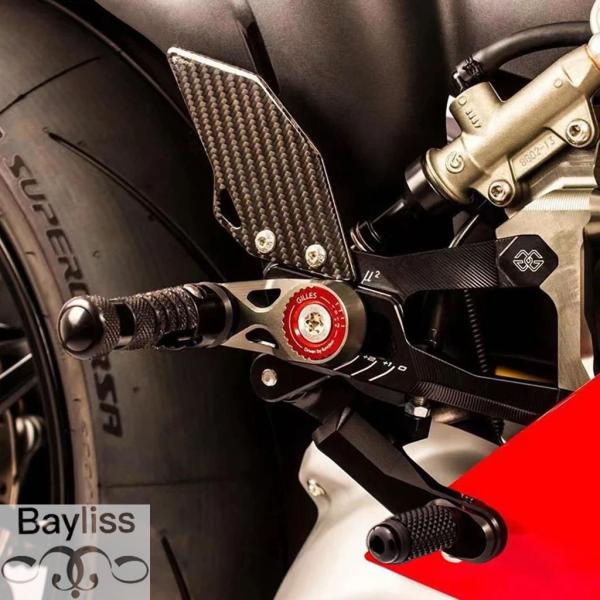 【並行輸入品】 Ducati V4 V4S V4R パニガーレリアセットフットペグカーボン調節可能フ...