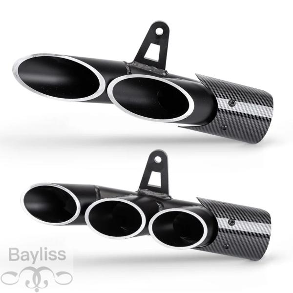 【並行輸入品】 バイク用ダブルホールエキゾーストサイレンサー Z900 gsxr1000 sv650...