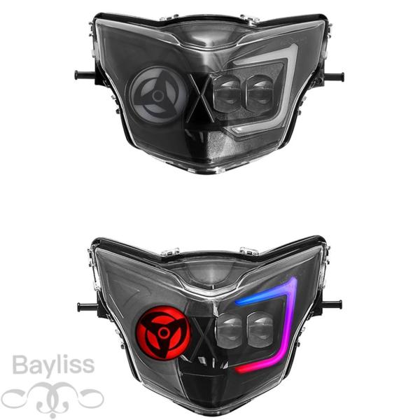 【並行輸入品】レンズ付きバイク 二輪LEDヘッドライト 汎用ヘッドランプ ライトバイク エンデューロ...