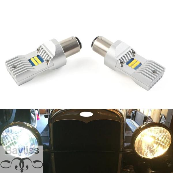 【並行輸入品】LEDヘッドライトヘッドランプ電球 フォード用6ボルト12ボルトモデルt ba15d ...
