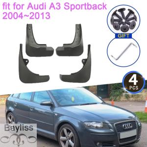 【並行輸入品】アウディ a3 sportback 2004 2005 2006 2007 2008 2009トラクションマッドフラップガードガードガードガードフェンダーアクセサリー8p