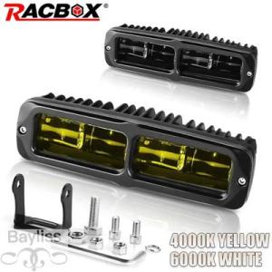【並行輸入品】 運転用LEDフォグランプ 白レンズバー 作業灯 オフロード 4x4 ATV SUV トラック 6インチ 4000K 6000K 6000K 12v 24v