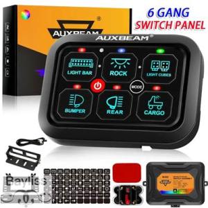 【並行輸入品】 Auxbeam 汎用 RA60 RGB 6 ギャング スイッチ パネル 3 つライト...
