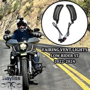 【並行輸入品】 バイクホワイトトレーサーヘッドライトベントアクセント LED インジケータライトハー...