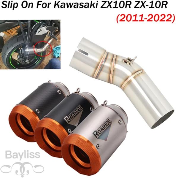 並行輸入品 カワサキZX10R ZX-10R 2011-2022用スリップオンマフラー エキゾースト...