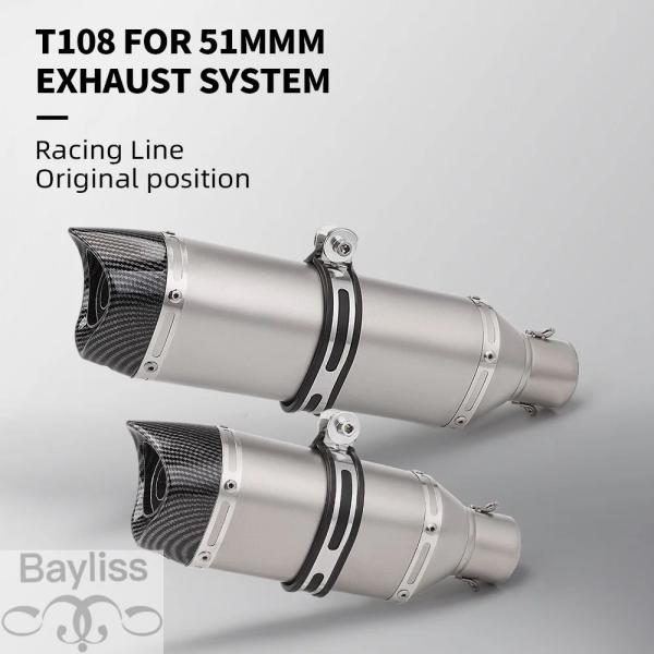 【並行輸入品】51mm汎用バイクマフラー R3 MT07 FZ1 R6 R15 ZX6R ZX10 ...