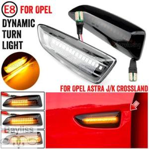 【並行輸入品】 ダイナミックサイドマーカー付きLEDライト 2x12V ウィンカー サイドライト ラ...