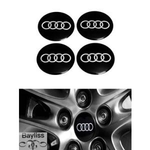 【並行輸入品】 ホイールセンターハブキャップ バッジロゴ エンブレムステッカー アウディa3 a4 ...