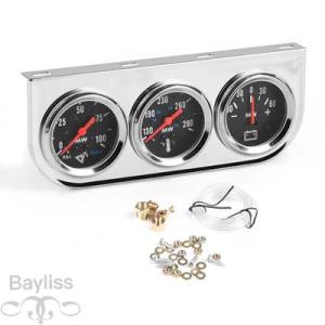 【並行輸入品】 2 インチパネル油圧水温計トリプルオートゲージセットホワイトフェイスtt101324