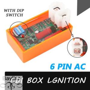 【並行輸入品】 バイク 二輪イグニッションシステム ディップスイッチ付きac cdiボックス 6ピン...