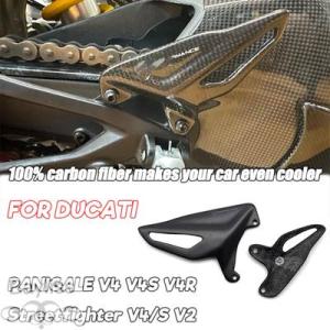 【並行輸入品】 カーボンフットレスト ヒールガード ドゥカティパニガーレv4/s v4r ストリート...