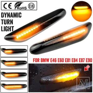 【並行輸入品】BMW 2個 LED ダイナミックサイドマーカーウィンカーライトシーケンシャルウインカーライト E90 E91 E92 E93 E60 E87 E82 E46