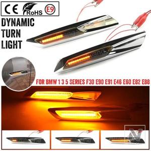 【並行輸入品】BMW 2個 E90 E91 E92 E93 E60 E61 E81 E82 E83 E84 E88 E46 LED ダイナミックサイドマーカーウィンカーライト