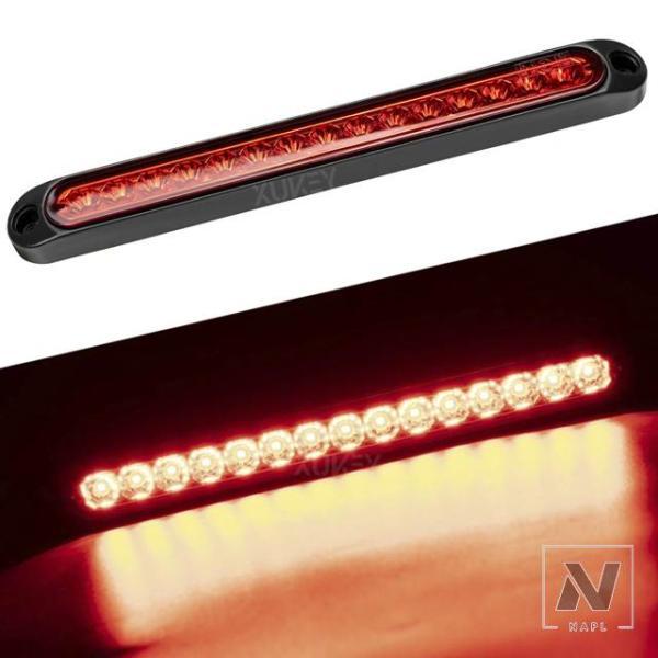 並行輸入品 12V 24V 赤色 LED テールライトストリップバーハイマウントブレーキライトストッ...
