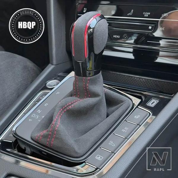 【並行輸入品】ゴルフ MK7 ゴルフ 7 DSG レザーシフトハンドボールアセンブリブラックラインマ...
