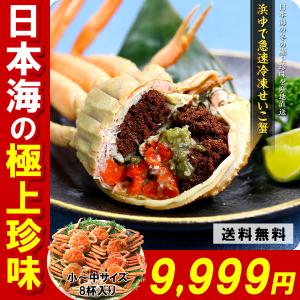 かに 蟹 セコガニ 【浜茹で急速冷凍】 越前/松葉 せいこがに（小〜中サイズ×8尾入り） ※足折れが混じる場合があります FF ポイント利用 爆買