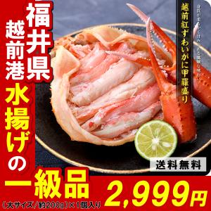 プレゼント ギフト 福井県越前港水揚げの紅ずわいがに甲羅盛り（大サイズ/約200g前後）×1個
