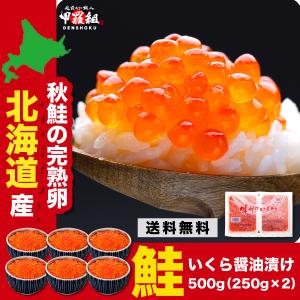 いくら 鮭 北海道産 極上 いくら 醤油漬け 500g (250g×2)