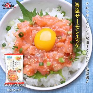 旨塩サーモンユッケ 2食入×2セット サーモン ...の商品画像