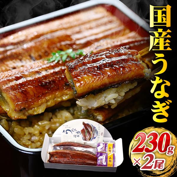 丑の日 うなぎ 国産 ウナギ 鰻 無頭230g×2尾入り 真空パック 食べ方説明書 タレ＆山椒付き ...