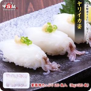 ヤリイカ姿（8g×20枚入り）  刺身 寿司 生食用 冷凍 いか イカ 烏賊 イカゲソ おつまみ FF MW