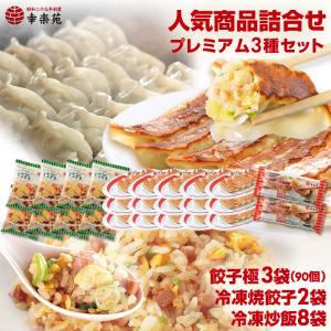 【販売終了】幸楽苑プレミアム3種セット 餃子極90個 炒飯8袋 焼餃子2袋 冷凍食品 備蓄