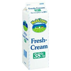 中沢乳業 フレッシュクリーム 38% (1000ml) x2個セットの商品画像
