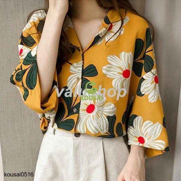 アロハシャツ シアーシャツ レディース トップス 半袖 パイナップル リゾート アロハ 羽織り イー...