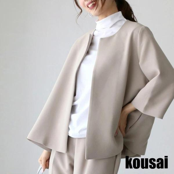 パンツスーツ レディース セットアップ 入学式 卒業式 母 ママ 服 黒 コーデ 体型カバー フォー...