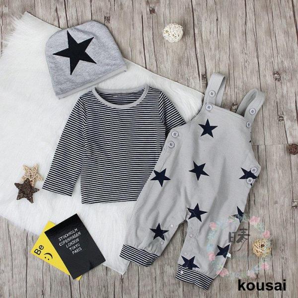 ベビー服 男の子 子供服 ロンパース 可愛い サロペット 春秋 長袖 カバーオール つなぎ 赤ちゃん...