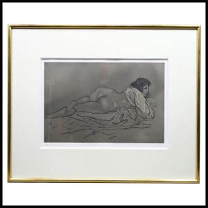 加山又造 ガウンの裸婦８４−２ 版画・マルチプル  絵画 中古｜kousei-brand