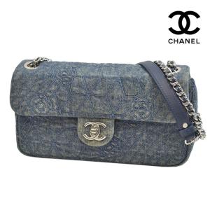 CHANEL シャネル デニムカメリアステッチ Ｗチェーンショルダーバッグ A66091 2WAYバッグ ウォッシュドデニム｜kousei-brand