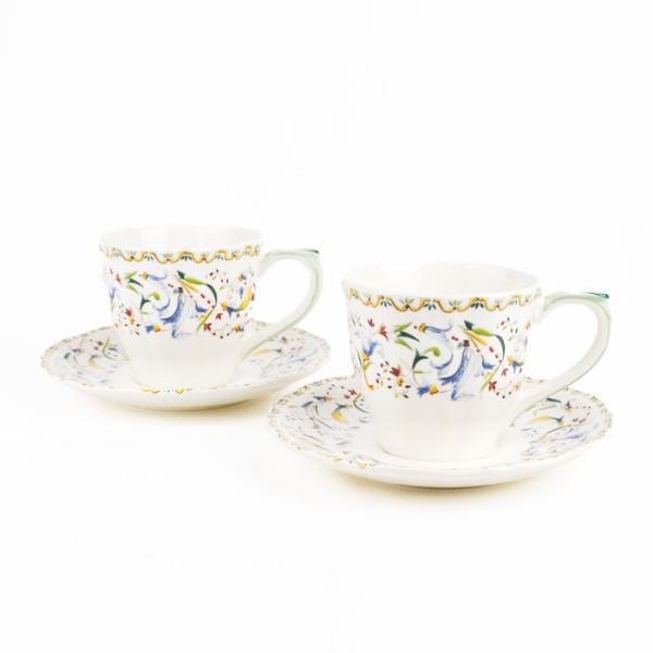 未使用 Gien ジアン トスカーナ US カップ＆ソーサー ２個セット ペアセット
