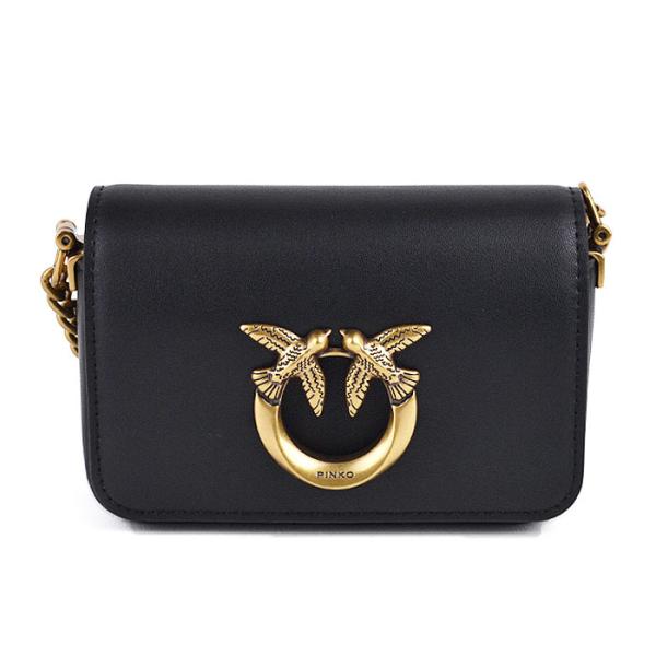 PINKO ピンコ love click micro vitello seta ショルダーバッグ ブ...