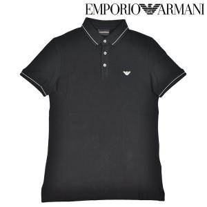 EMPORIO ARMANI エンポリオアルマーニ 3G1F65 1J46Z 0999 ブラック 黒 ポロシャツ メンズ 男性 半袖シャツ ロゴ｜kousei-brand