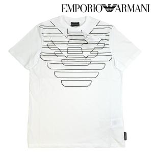 EMPORIO ARMANI エンポリオアルマーニ 3G1T69 1J19Z 0100 白 Tシャツ メンズ 半袖シャツ イーグル柄 ロゴプリント 父の日 ギフト プレゼント