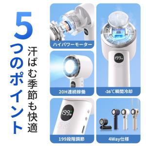 手持ち扇風機 折りたたみ ハンディファン 冷却...の詳細画像3