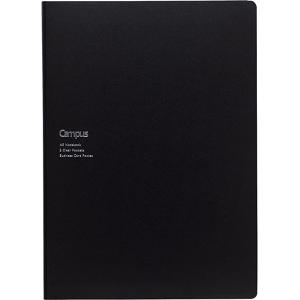 コクヨ ノートカバ― 書類ファイル付き キャンパスノート1冊付属 A5 ブラック ノ-615B-D  5冊セット