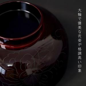 越前 牡丹彫お好み椀 溜内黒 新入荷 迎春 お...の詳細画像2