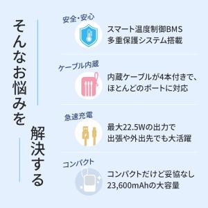 モバイルバッテリー P60 PD22.5W 急...の詳細画像5