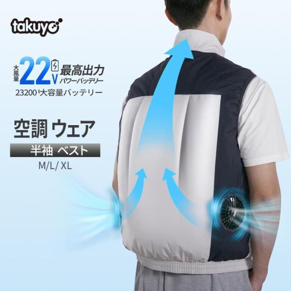 【体感温度-25℃】空調ウェア AXCS18 K30 空調扇風服 34V 40000mAh 最大28...