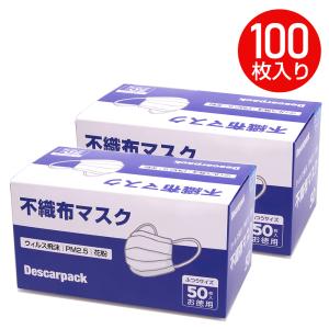 【在庫あり 】マスク 夏用 100枚  フェイスマスク 3層構造 ウイルス対策 PM2.5対応 花粉症対策 風邪予防 不織布 男女兼用 ホワイト｜kousyoustore