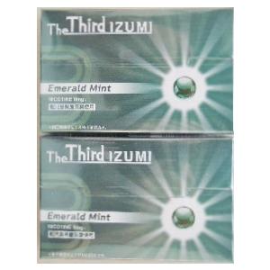 ２個　Ｔｈｅ　Ｔｈｉｒｄ　ＩＺＵＭＩ　誘導加熱式デバイス　ＩＱＯＳイルマ対応　茶葉ステック　ニコチン０％　ステック　２０本入　エメラルドミント
