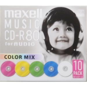 マクセル　音楽用ＣＤ−Ｒ　８０分　カラーミックス　５枚　ＣＤＲＡ８０ＭＩＸＳ１Ｐ１０Ｓ