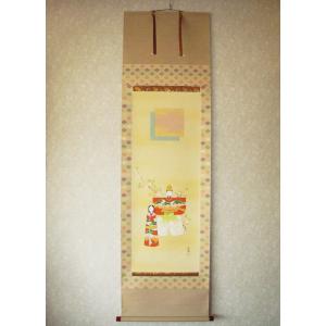 掛け軸 掛軸 桃の花 尾上晩翠 (真作・新品) : 掛け軸の専門店 香遊